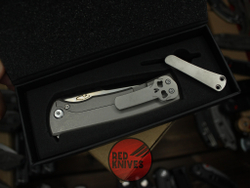 Нож TANTO CHAVES KNIVES 229 REDENCION KICKSTOP FLIPPER KNIFE TITANIUM CHISEL RK/Н3
