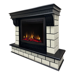 Электрокамин RealFlame Castle 25,5 DN орех с очагом Saphir 25,5