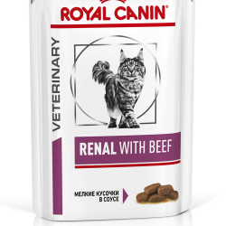 Royal Canin VET Renal 85 г Beef - диета консервы (пауч) для кошек при почечной недостаточности с говядиной