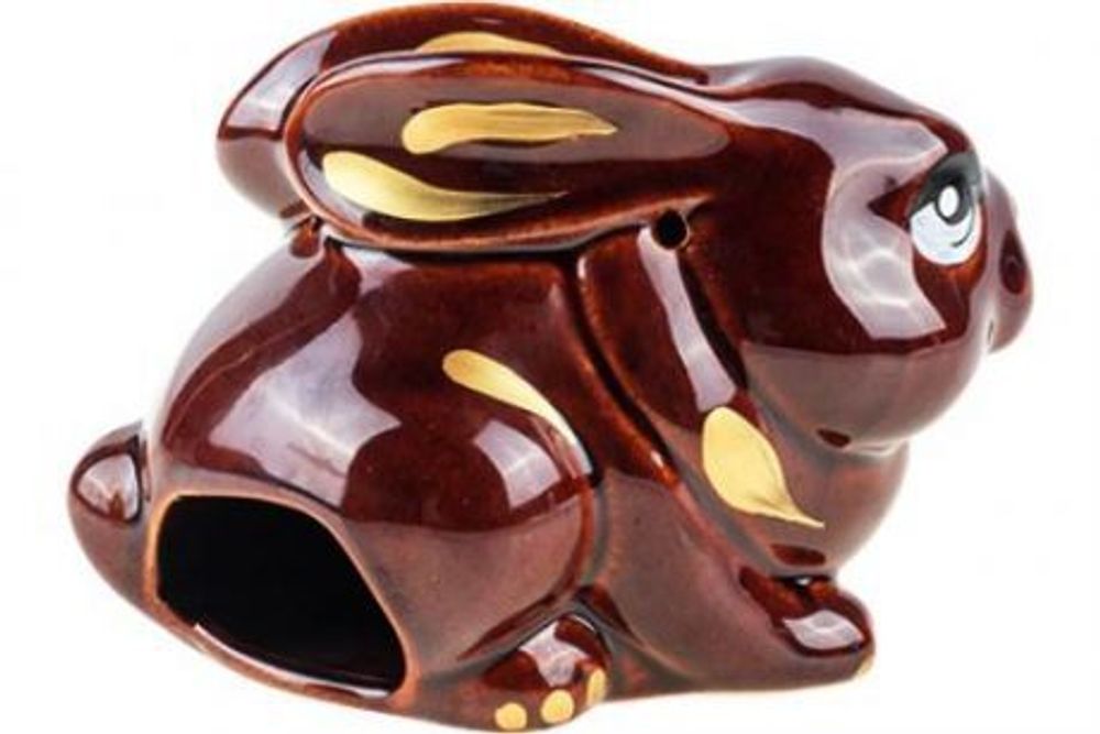 Аромалампа Заяц цвет коричневый керамика 10 см
