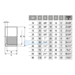 Переход  D 75-2" ВР Aquaram (7306075)