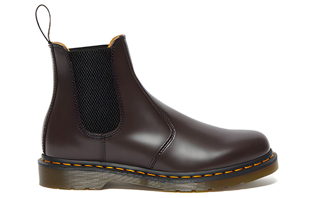 2976 Dr.Martens Yellow Stitch Smooth Leather Chelsea Boot "Burgundy"