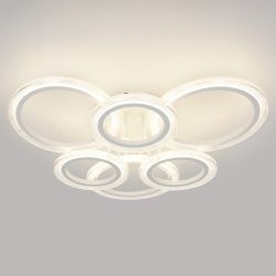 Светильник потолочный светодиодный ЭРА Модерн Ring CLL-1-90-RC WH с ДУ 90W 3000-6500К белый | Светильники SPB-6 с ДУ