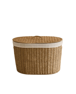 Zara Home Корзина из плетёной бумаги, цвет бежевый, 55 см