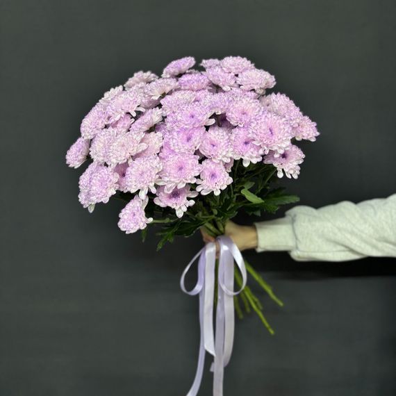 Букет из сиреневых хризантем, 9 шт.