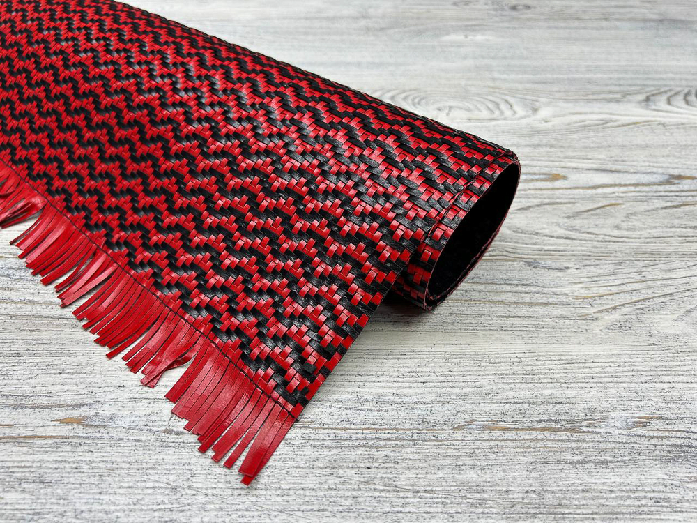 Boheme Bicolor Red+Black, натуральная кожа, полотно 66х100см