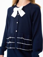 Кардиган для девочки 1165 сине-белый