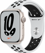 Apple Watch Nike Series 7 45 мм, корпус из алюминия цвета «сияющая звезда», спортивный ремешок Nike