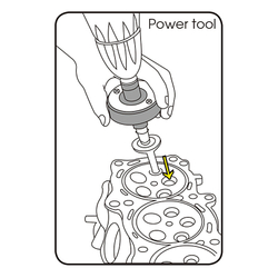 KING TONY (9AH0331) Приспособление для притирки клапанов на дрель, 3 предмета