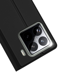 Чехол книжка из PU кожи черного цвета от Dux Ducis для смартфона Xiaomi 15 Pro, серия Skin Pro Series Case