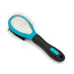 Двусторонняя массажная расческа M-PETS"Double-sided Pin Brush" щетина и зубья 7,5x23 см