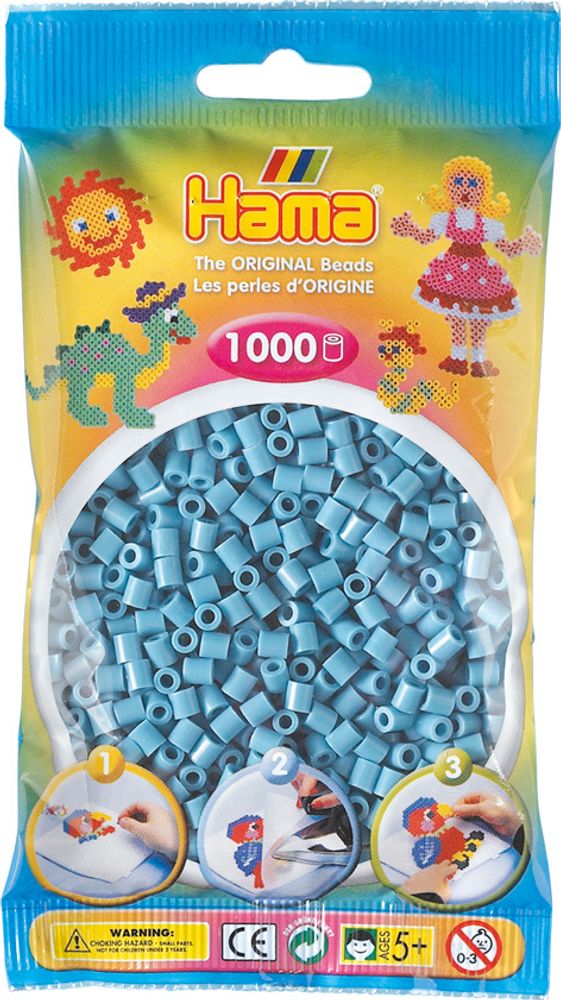Hama Бусинки для термомозаики Midi голубые, 1000 шт. (207-31)