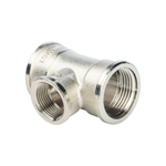 Тройник с внутренней резьбой переходной STOUT SFT 0022 - 1" x 3/4" x 1" (латунь никелированная)