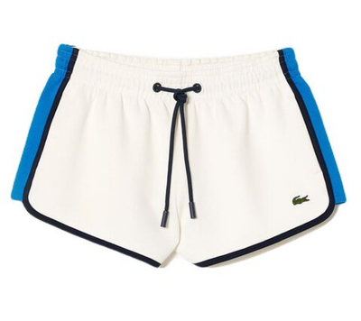 Женские Шорты теннисные Lacoste Contrast Seam Piqué Shorts - white