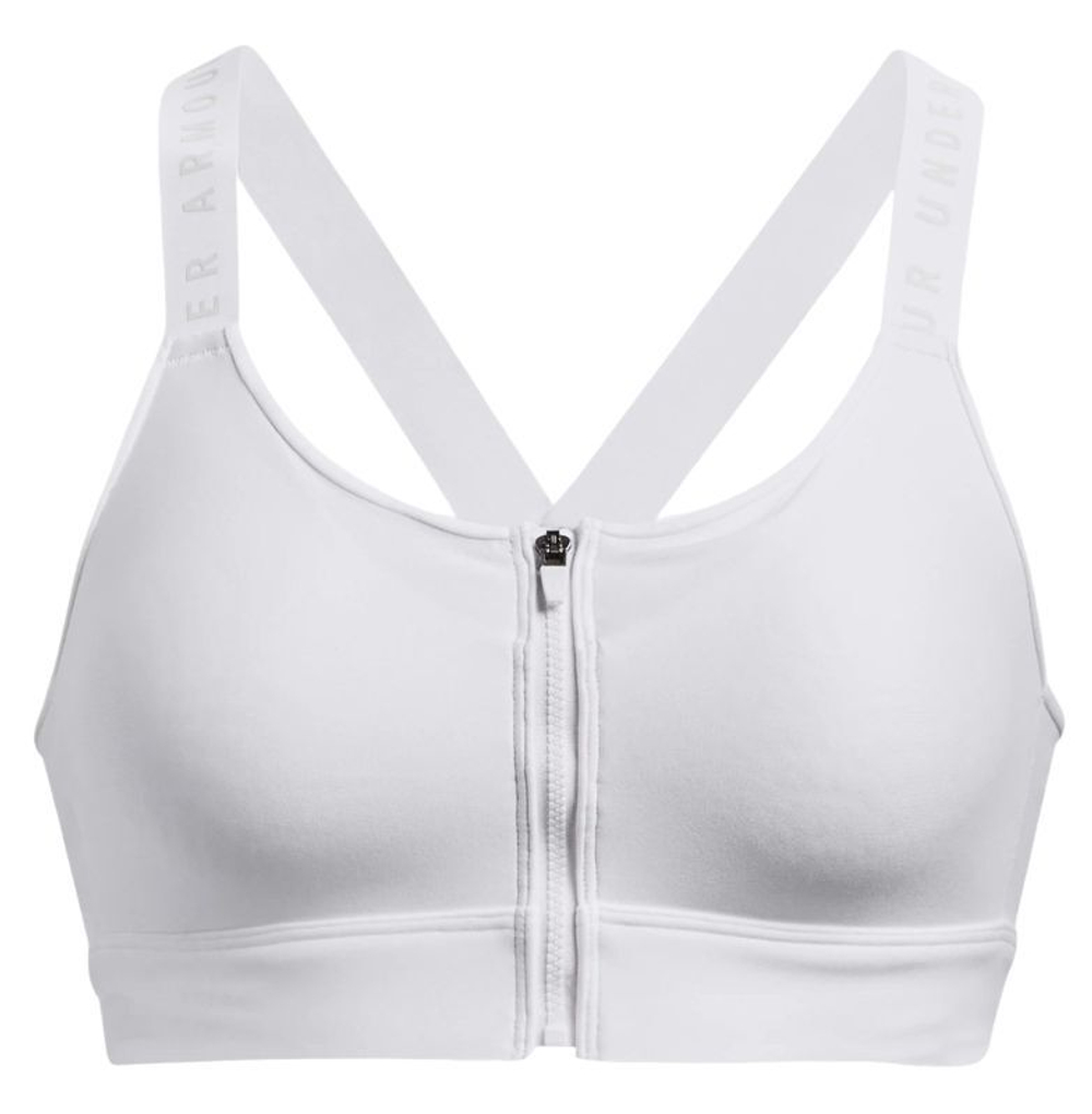 ТОП теннисный Under Armour Infinity High Zip Sports Bra - белый