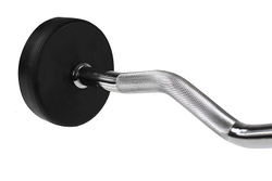 Комплект изогнутых фиксированных обрезиненных штанг 5 шт от 10 до 20кг