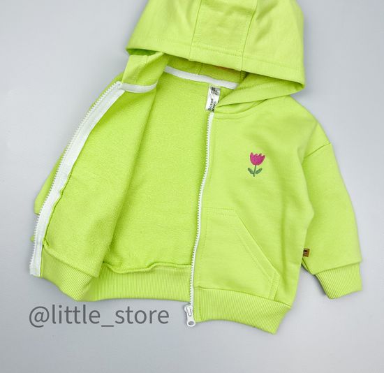 Толстовка из футера на молнии, Лайм