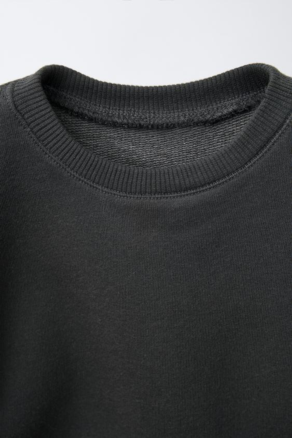 ZARA ОДНОТОННАЯ ТОЛСТОВКА С ЛЕГИНСАМИ В РУБЧИК, АНТРАЦИТОВО-СЕРЫЙ