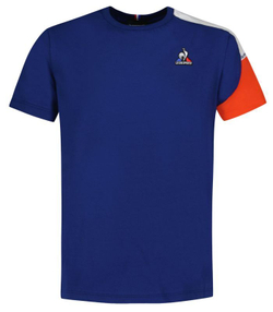 Футболка для мальчика теннисная Le Coq SAISON Tee Short Sleeve N°1 SS23 - blue depths