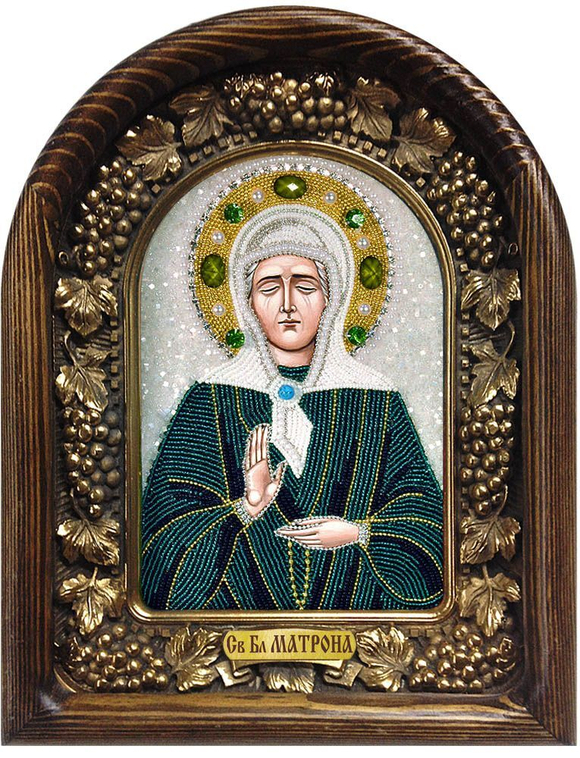 Икона Святая блаженная Матрона Московская бисер