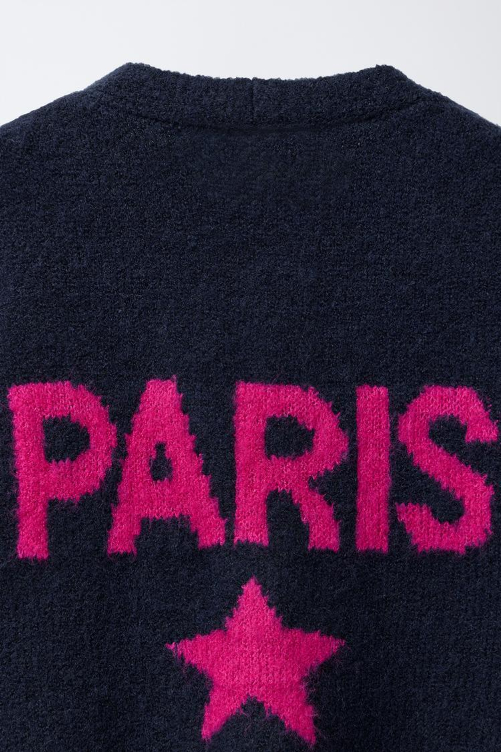 ZARA КАРДИГАН С ВЫШИВКОЙ, МОРСКОЙ СИНИЙ