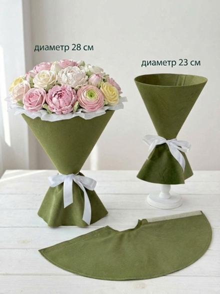 Платье для цветов, ткань: бархат, цвет: ФИСТАШКОВЫЙ, Форма: круглая