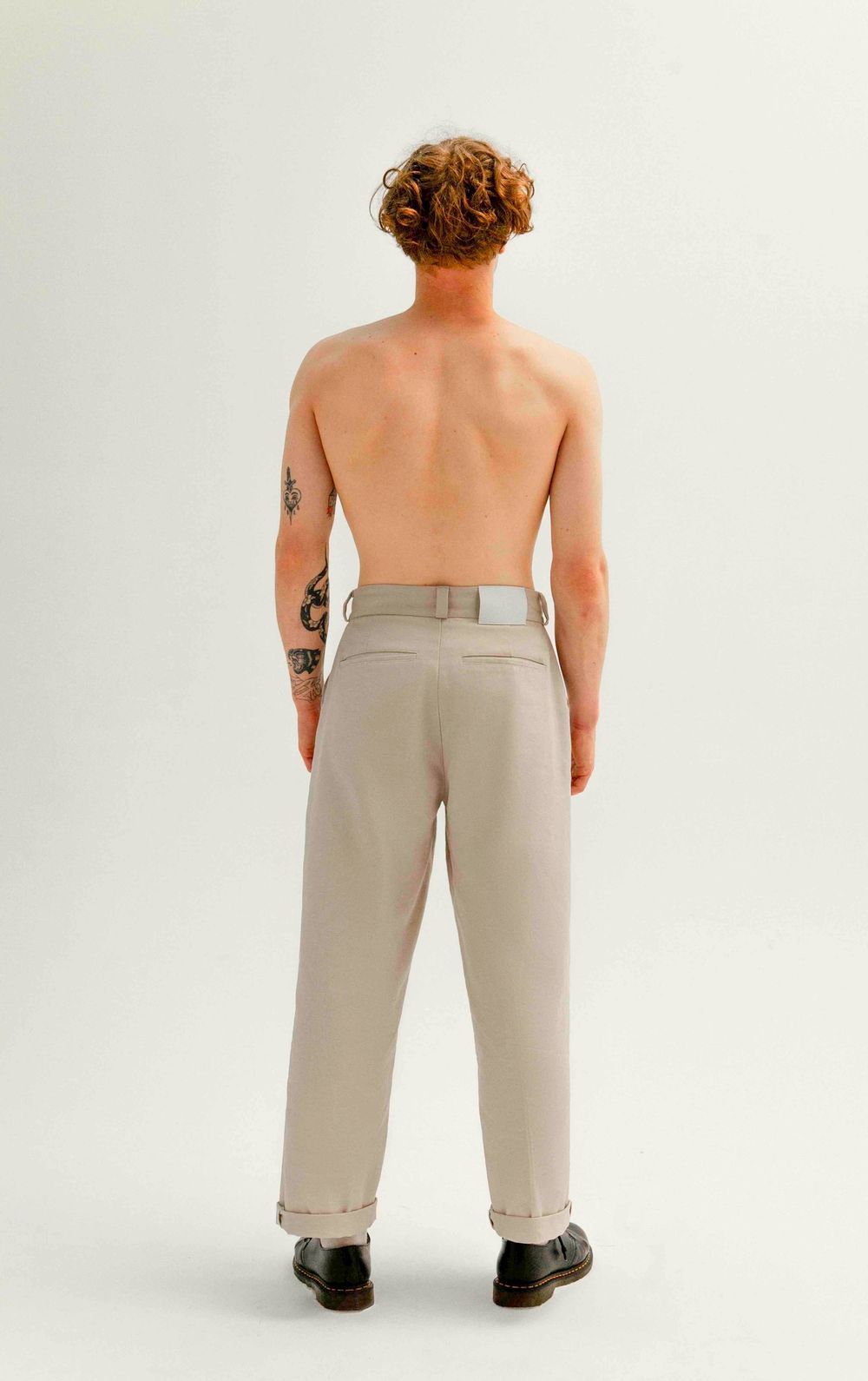 Брюки Backtrend First серо-бежевые