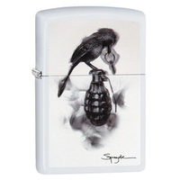 Зажигалка Zippo Classic Spazuk с покрытием White Matte