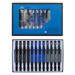 Ручка шариковая, автоматическая, Basir, синие чернила, металлическая, с поворотным механизмом, 3 цвета корпуса