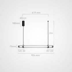 Подвесной светильник TIME TUNNEL WAVY L90