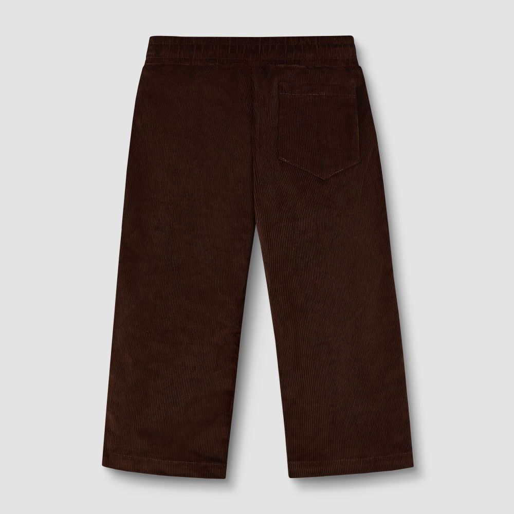 Брюки широкие из вельвета ШОКОЛАД