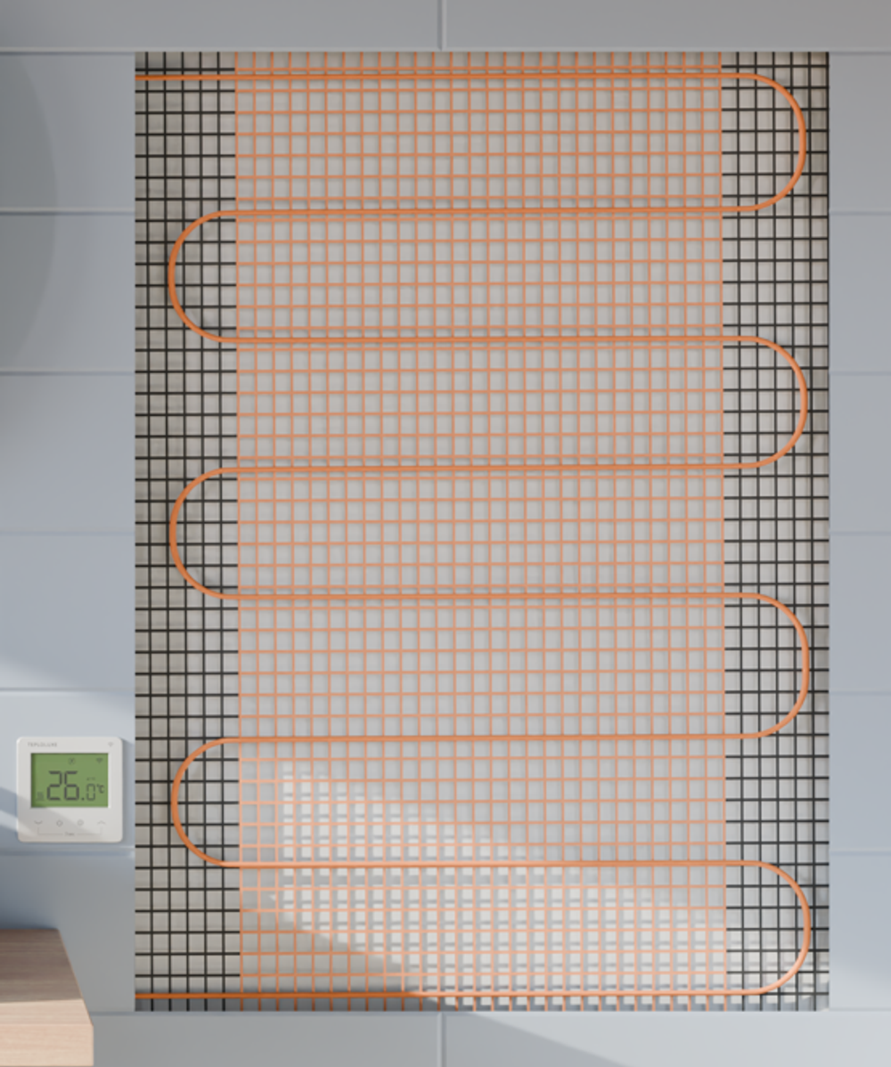 Тёплая стена 1 м2 (Мат нагревательный "Теплолюкс" SE 180 Вт/1,0 кв.м + теморегулятор SE)