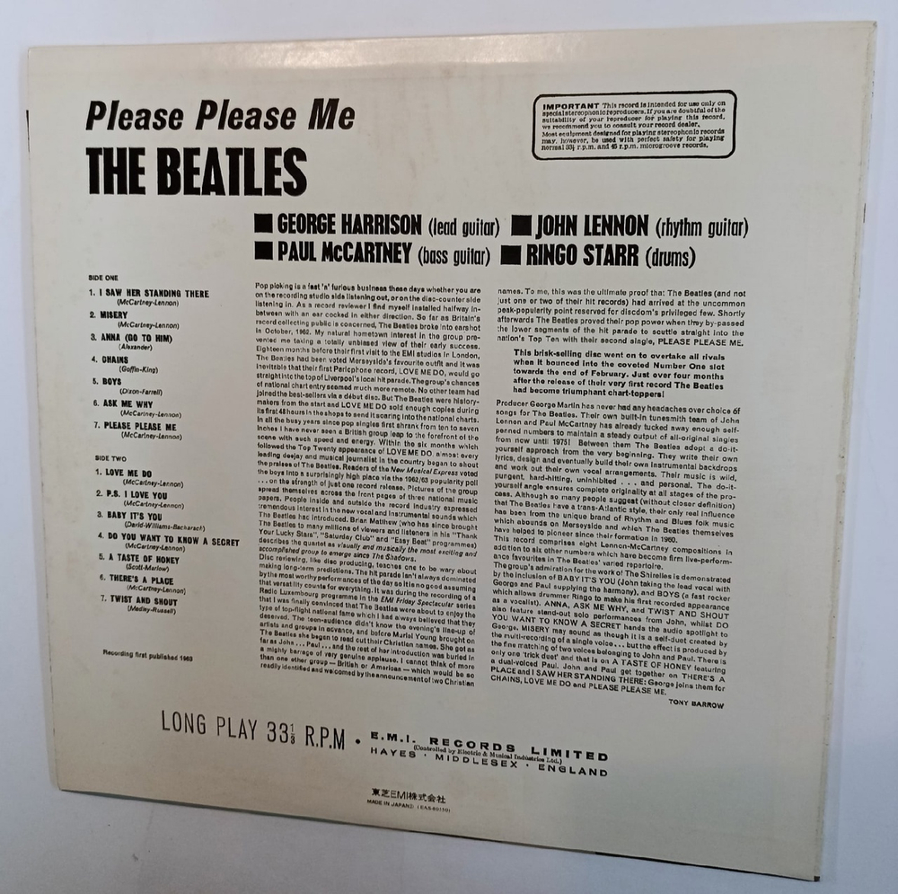 The Beatles Please Please Me (Japan 1976)