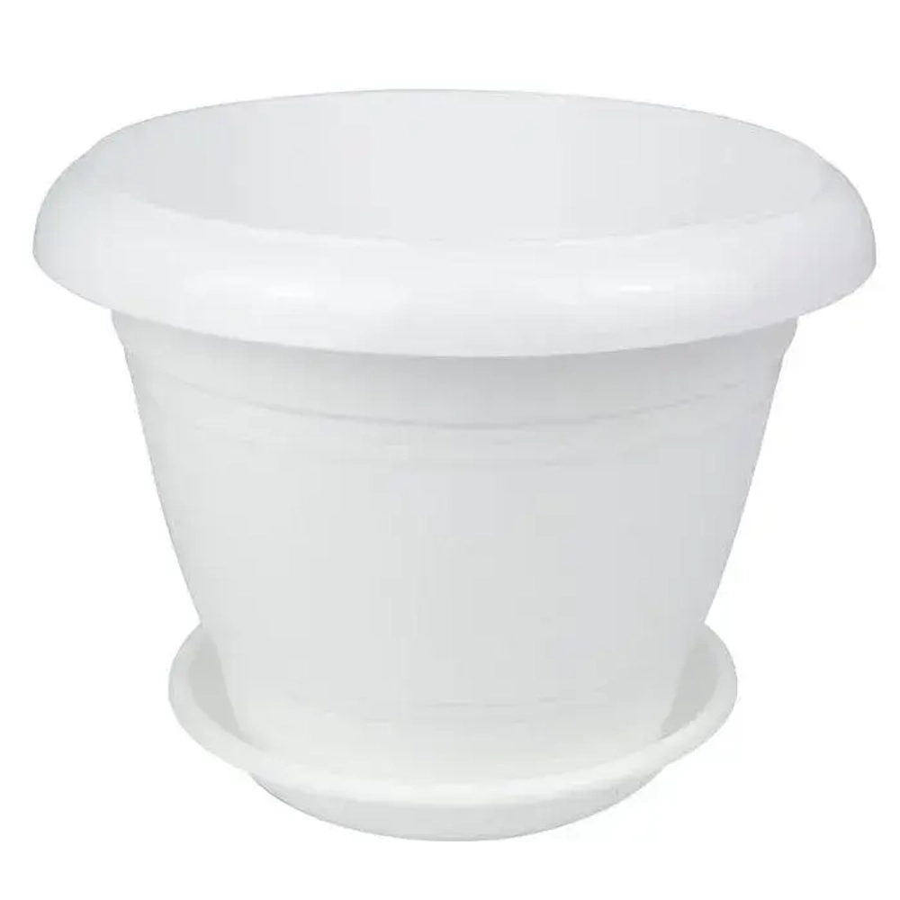 Горшок Фестона, D19, 2,1 л, белый с поддоном
