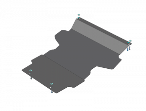 Защита картера Двигателя, Переднего дифференциала. 3 мм, Сталь. для Hyundai Terracan 2001-2006 MOTODOR.10901