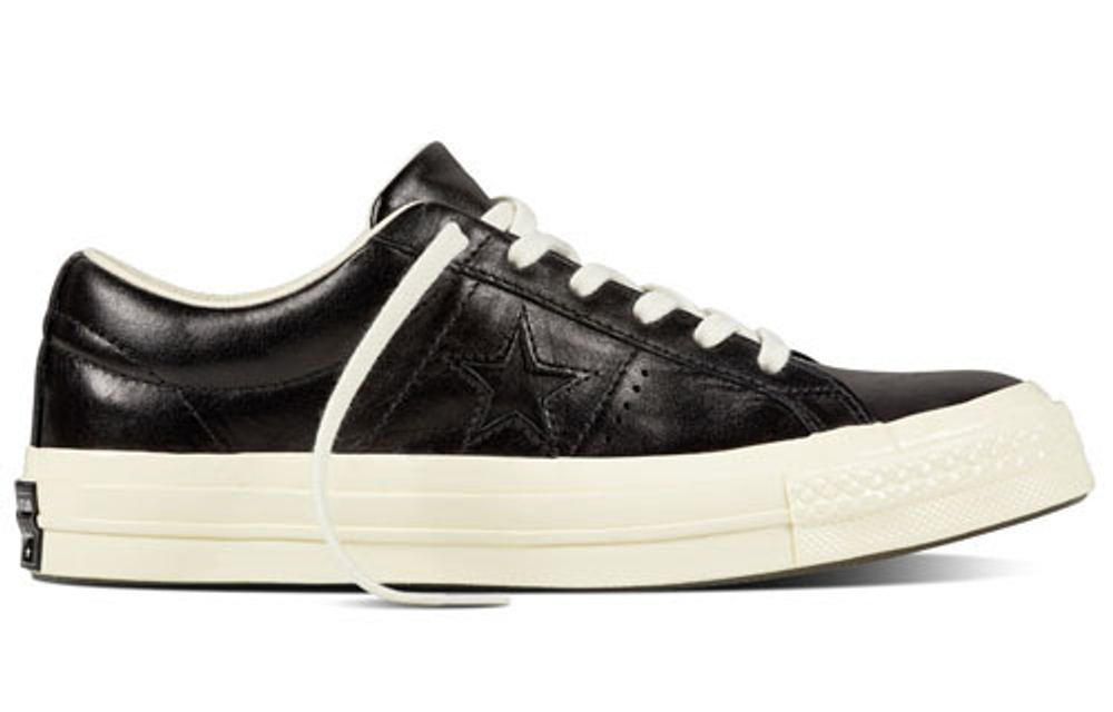 Converse One Star OX Anti-Slip Wear-Resistant Lightweight Low Panel Shoes Male and Female Black