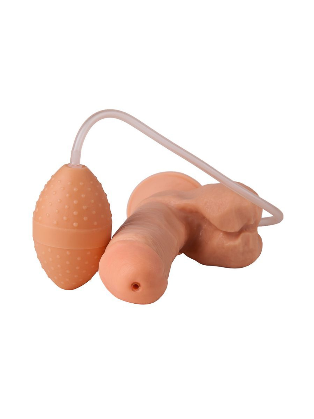 LOVETOY 181400 – фаллоимитатор на присоске с мошонкой и эффектом эякуляции, телесный, 16,5 см