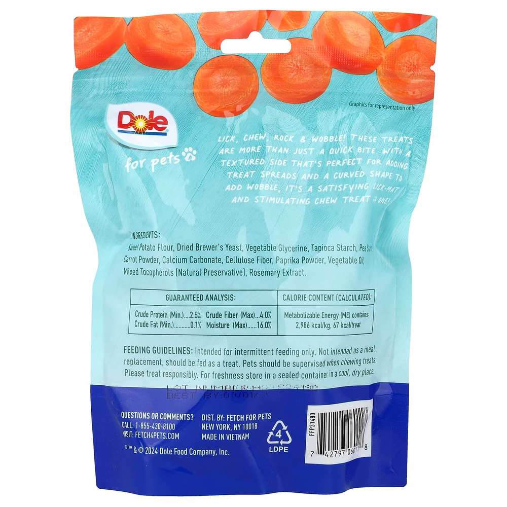 Dole for Pets, Lasting Chew, морковь, 225 г (8 унций)