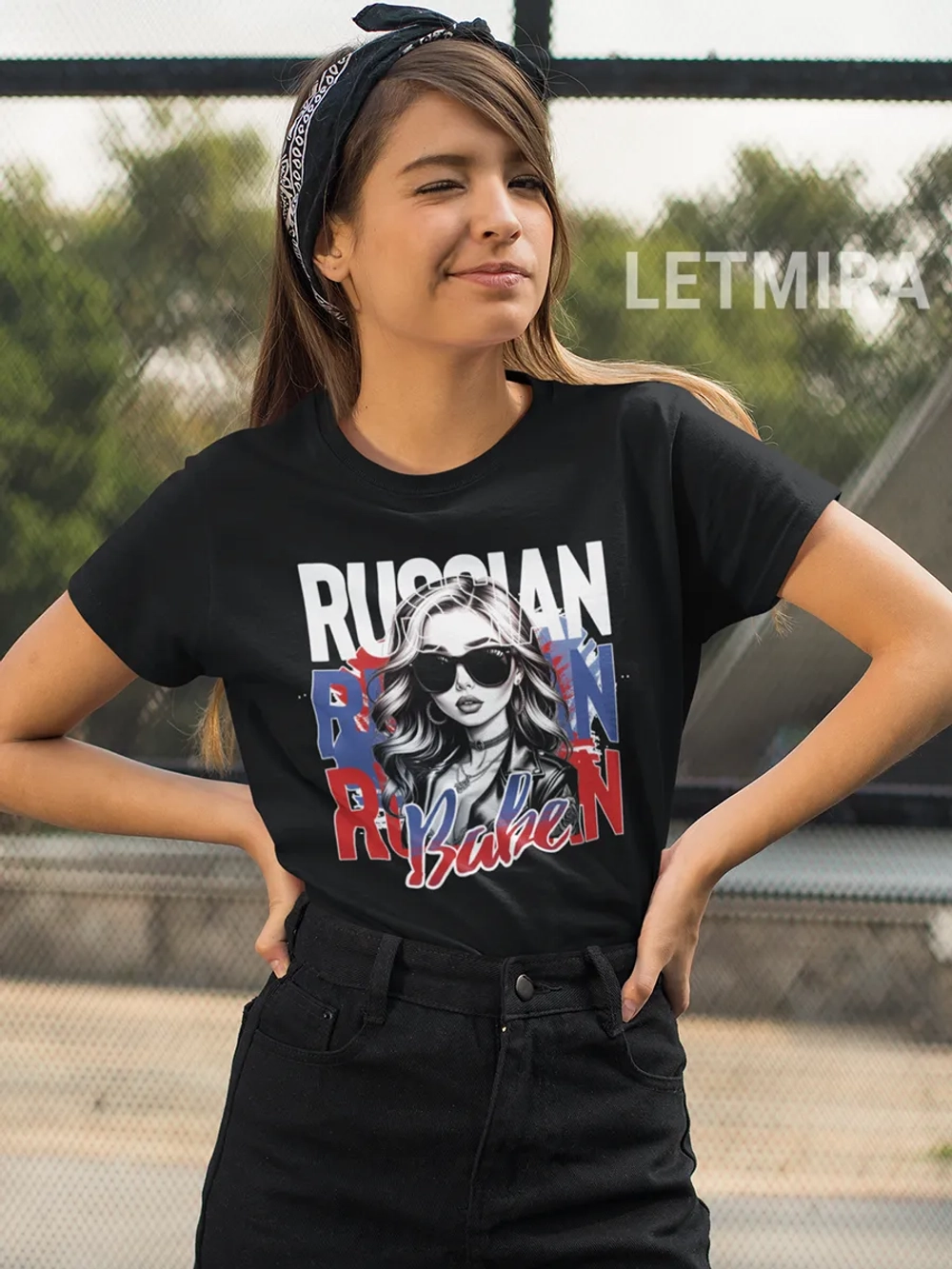 Футболка с принтом Матрёшка
