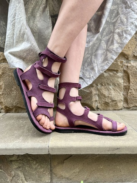 Сандали "Гладиаторы" (сиреневые)