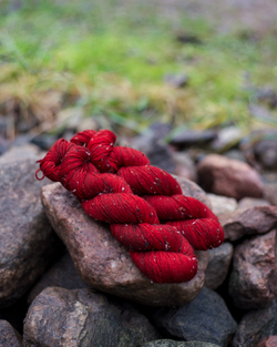 Носочный твид "Deep red"