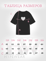 Футболка для девочки сердце