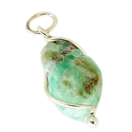 Кулон "Спираль" изумруд