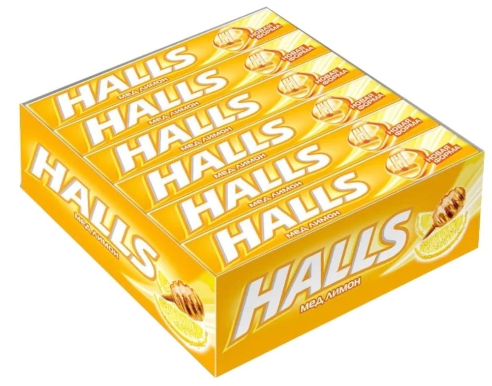 Леденцы Halls Мёд и лимон 12 шт.