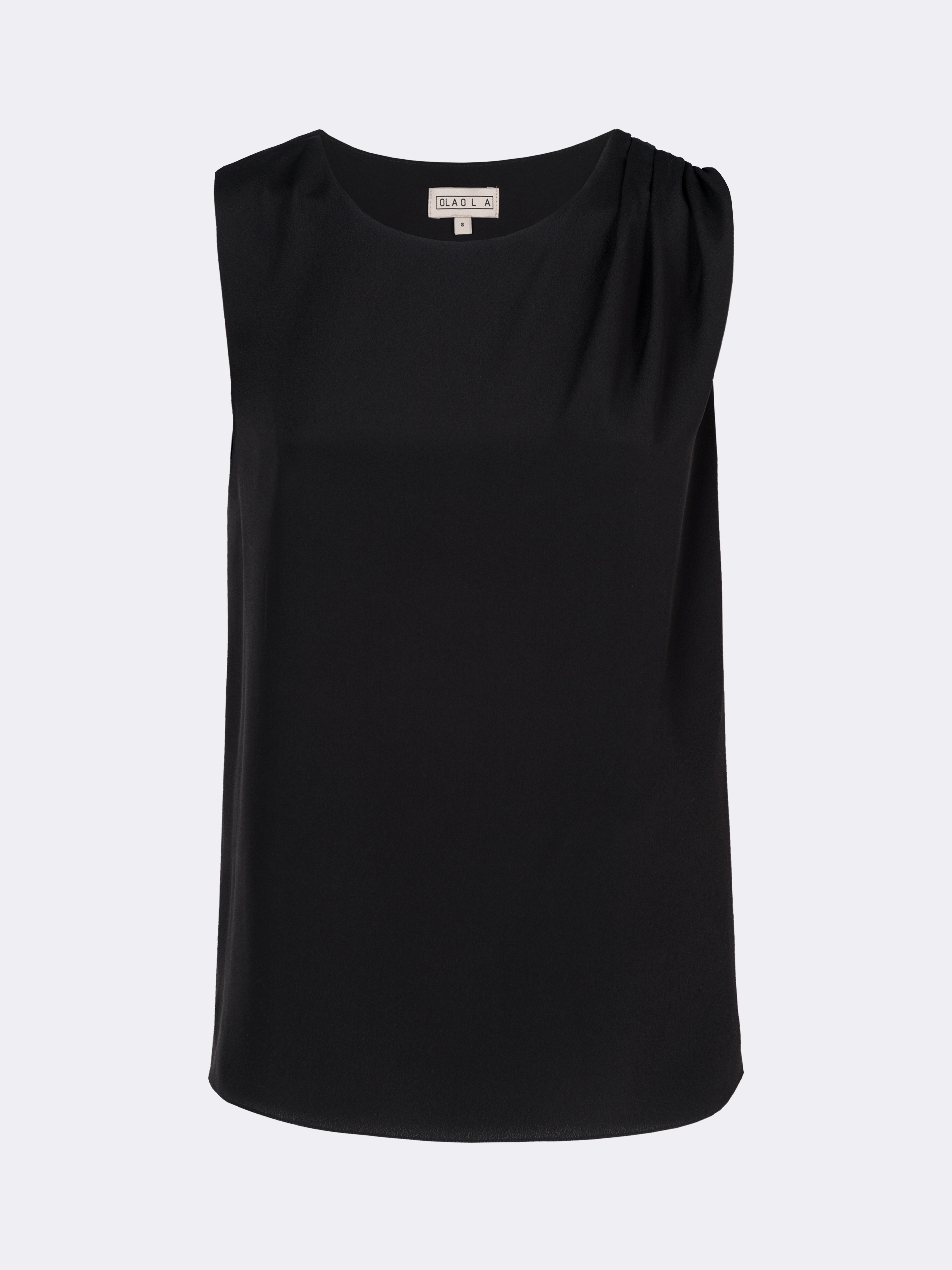 Шелковый топ с вырезом на спине OLA OLA