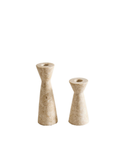Zara Home Подсвечник из мрамора, цвет бежевый, 14 см