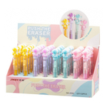 Ластик Basir, выдвижной автоматический, серия "Космонавт", прозрачный цветной корпус с игрушкой