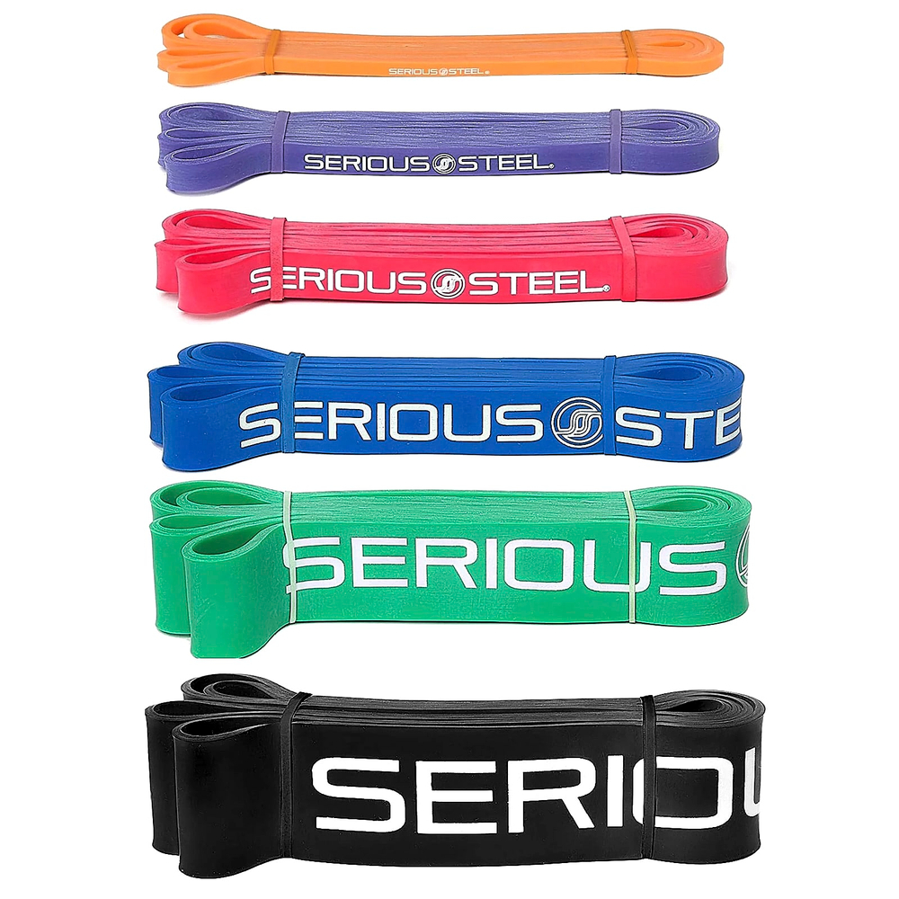 Serious Steel Fitness, 32-дюймовый эспандер, полный набор, набор из 6 предметов