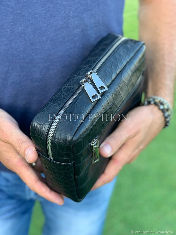 Мужская борсетка из кожи крокодила BG-399