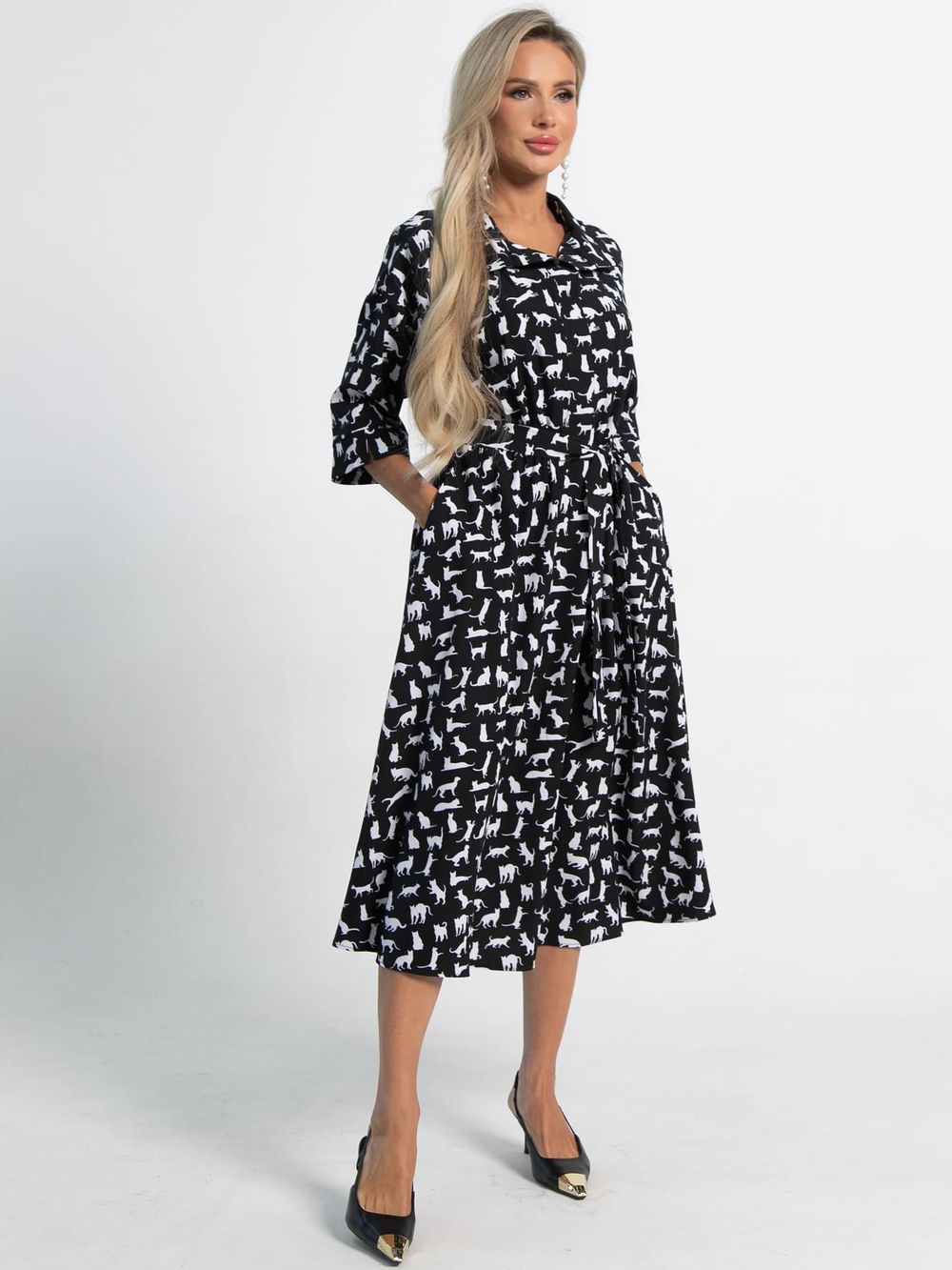 Платье Доминанта (черное/кошки) П15359-16М LT Collection